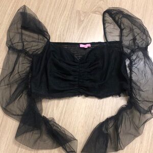 Sheer Crop Blouse